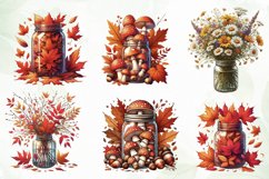 Autumn in a Jar Watercolor Sublimation Product Image 2