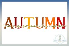 Autumn Is My Favorite Color Knockout Text Quote SVG