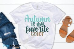 Leopard Print Fall Quote SVG, Autumn Is My Favorite Color Product Image 1