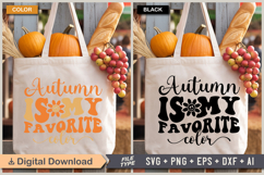 Autumn Is My Favorite Color SVG File | Fall Retro SVG Product Image 2