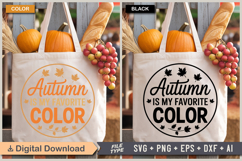 Autumn Is My Favorite Color SVG File | Fall Round Sign SVG Product Image 4
