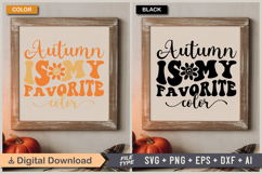 Autumn Is My Favorite Color SVG File | Fall Retro SVG Product Image 5