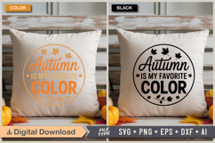 Autumn Is My Favorite Color SVG File | Fall Round Sign SVG Product Image 5