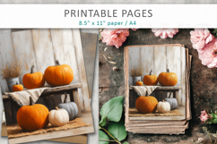 fall junk journal, pumpkin paper Product Image 4