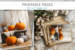 fall junk journal, pumpkin paper Product Image 6