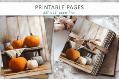 fall junk journal, pumpkin paper Product Image 3