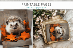 fall junk journal, forest animals Product Image 6