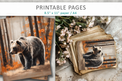 forest animals, fall junk journal Product Image 1