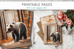 forest animals, fall junk journal Product Image 5
