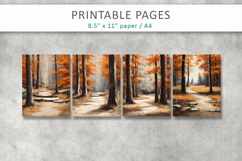 autumn junk journal, forest pages Product Image 2