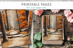 autumn junk journal, forest pages Product Image 3