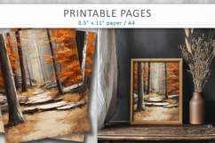autumn junk journal, forest pages Product Image 7
