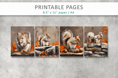 autumn junk journal, forest animals pages Product Image 2