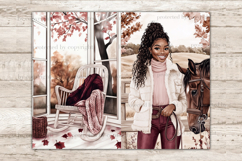 GlamArtZhanna, Fall Junk Journal Paper, Autumn Junk Journal Pages, Autumn Home Collage Sheet, Fall Season Scrapbook Paper, African American Girl Junk Journal Kit, Burgundy Autumn Journal Card, Pumpkin Journaling Pages, Cozy Home Ephemera, Autumn Reading J