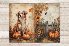 Autumn Junk Journal Pages, Pumpkin Printable Paper, GlamArtZhanna, Cat Printable Paper, Farmhouse Scrapbook, Pumpkin Scrapbook Paper, Pumpkin Pie Digital Art, Dog Junk Journal, Fall Ephemera, Autumn Pickup