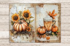 Autumn Junk Journal Pages, Pumpkin Printable Paper, GlamArtZhanna, Cat Printable Paper, Farmhouse Scrapbook, Pumpkin Scrapbook Paper, Pumpkin Pie Digital Art, Dog Junk Journal, Fall Ephemera, Autumn Pickup