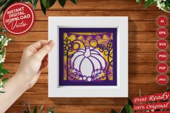 Halloween Pumpkin with Autumn Decoration 3D Layered Papercut Product Image 3