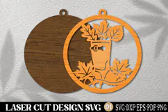 Autumn Leaf Basket Laser Cut SVG Product Image 2