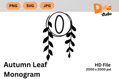 Autumn Leaf Monogram Product Image 1