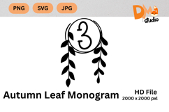 Autumn Leaf Monogram Product Image 1