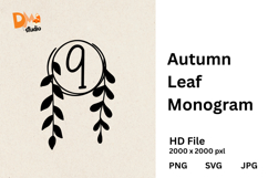 Autumn Leaf Monogram Product Image 1