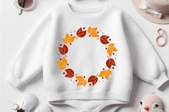 Autumn leaf wreath|Fall leaves frame Product Image 2