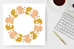 Autumn foliage wreath|Fall leaves frame Product Image 3