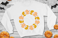 Autumn foliage wreath|Fall leaves frame Product Image 4