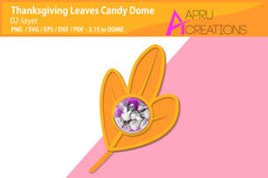 Thanksgiving Autumn leave candy dome Product Image 3