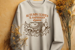Autumn Frog SVG | Cozy Fall Frog Clipart PNG | Amphibian PNG Product Image 3