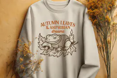 Autumn Frog SVG | Cozy Fall Frog Clipart PNG | Amphibian PNG Product Image 3