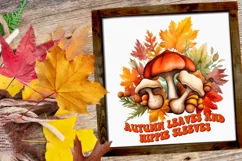 Autumn Leaves And Hippie Sublimation PNG Product Image 3