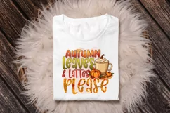 Autumn leaves and lattes please Sublimation PNG Product Image 3