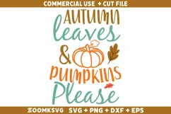Autumn leaves and pumpkins please SVG, Autumn SVG, Fall SVG Product Image 2