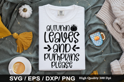 Autumn leaves and pumpkins SVG - Fall Quotes Design Product Image 1