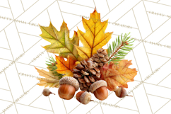 Autumn Leaves Clipart, Fall Foliage Clip Art, PNG Product Image 2