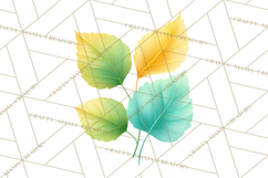 Autumn Leaves Clipart, Fall Foliage Clip Art, PNG Product Image 3