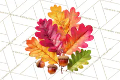 Autumn Leaves Clipart, Fall Foliage Clip Art, PNG Product Image 4