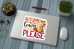 Autumn leaves &amp; lattes Stickers PNG Product Image 2