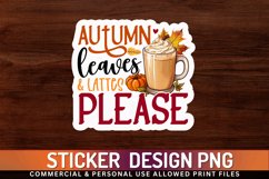 Autumn leaves &amp; lattes Stickers PNG Product Image 1