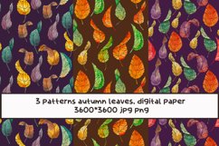 Autumn leaves patterns digital paper