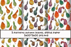 Autumn leaves patterns digital paper
