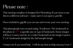 Bookmark Mockup, Autumn Bookmark Mock Up Template, PSD, t1 Product Image 3