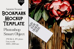 Bookmark Mockup, Autumn Bookmark Mock Up Template, PSD, t20 Product Image 1