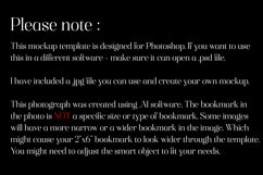 Bookmark Mockup, Autumn Bookmark Mock Up Template, PSD, t3 Product Image 3