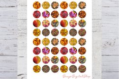 Autumn Digital Collage Sheet, Fall Circle Images Printable Product Image 2