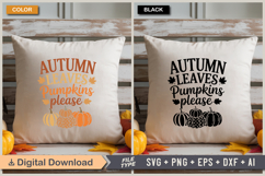 Autumn Leaves Pumpkins Please SVG File | Fall SVG | Autumn Product Image 3