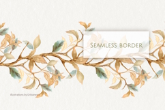 Hand-Drawn Autumn Leaves Seamless Border - Botanical PNG Product Image 1