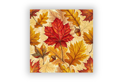 fall seamless pattern, digital paper leaves, rust color background, mustard yellow design, burnt orange tones, seasonal autumn wallpaper, maple leaf pattern, cozy thanksgiving design, watercolor foliage background, warm fall palette, rustic decor pattern,