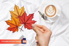 Autumn Leaves Sticker, Autumn Decor Sticker, Fall Sticker Product Image 1